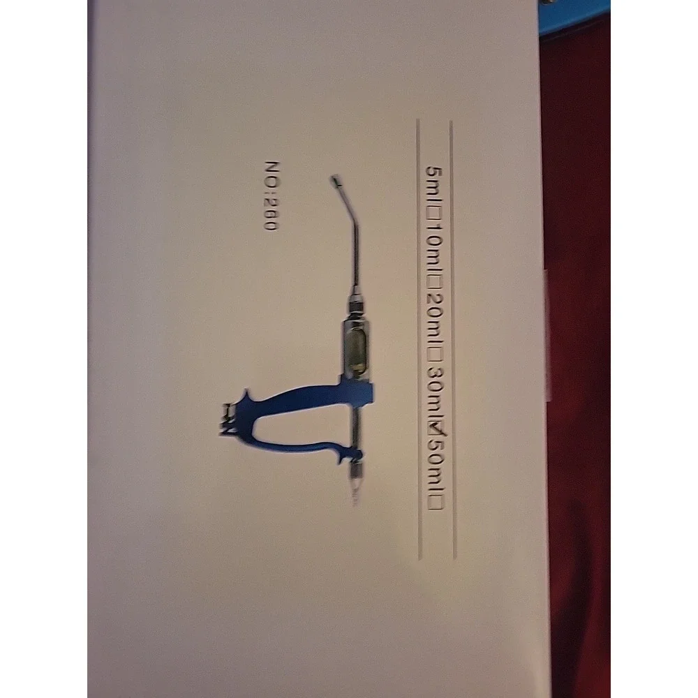 30ML‎ Veterinary Metal Drench Gun, Feeding Gun with adjustable Tank Drencher